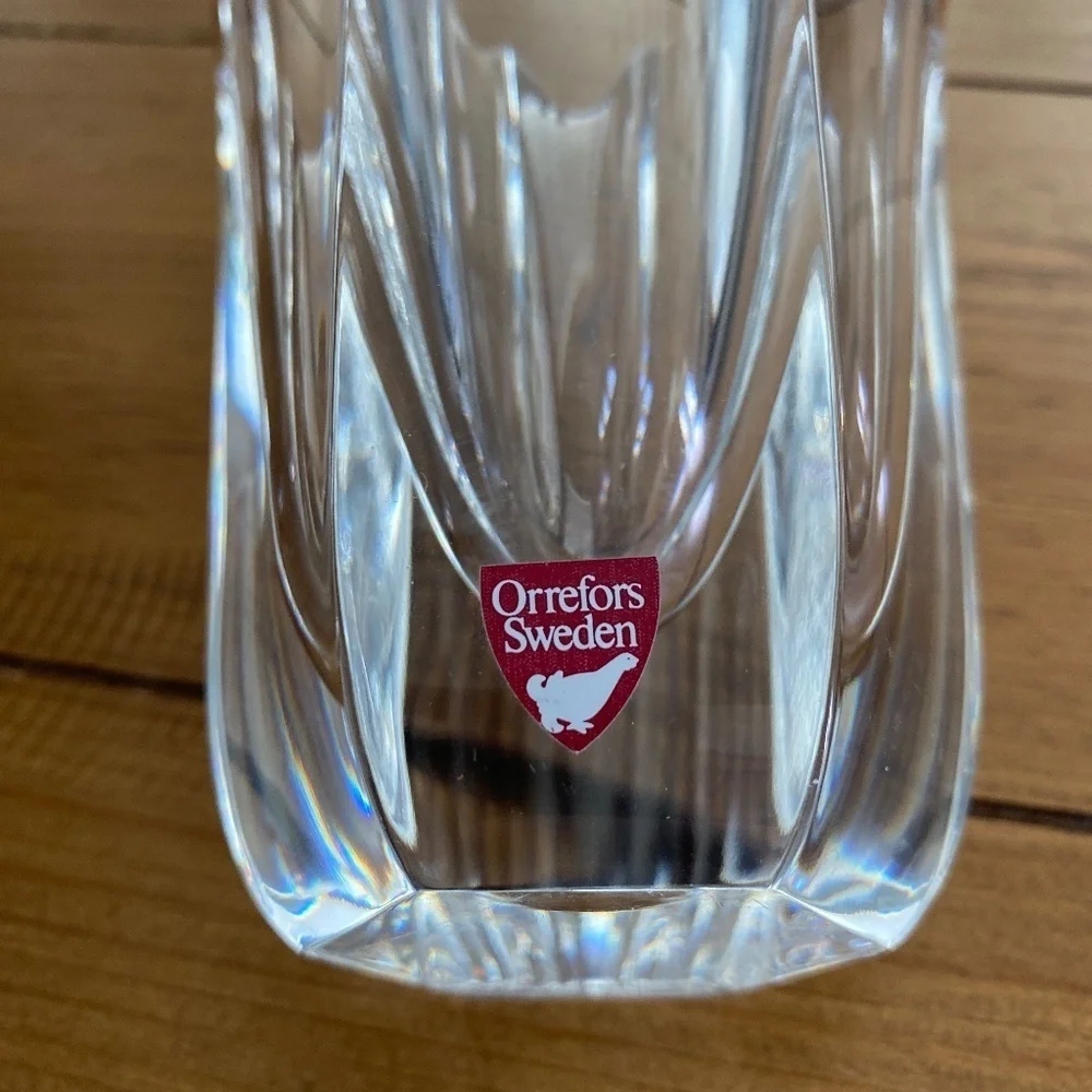 Vintage Crystal Vase by Orrefors Sweden